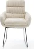 DELIFE Esszimmerstuhl Abelia-Flex mit Armlehnen Cord Beige Produktbild-Vorschau 2