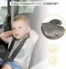 A young child is sitting in a car seat, with a close-up of the car seat and icons highlighting features. Náhled obrázku produktu