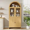 Merax Sideboard mit Glastüren, Vitrine mit Bogendecke, Produktbild-Vorschau 5