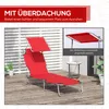 SUGIFT Sonnenliege klappbar mit Dach, Gartenliege Produktbild-Vorschau 8