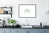 MuchoWow® Gerahmtes Poster Regenbogen - Sterne - Punkte - Produktbild-Vorschau 4