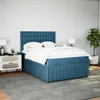 Boxspringbett mit Matratze Dunkelblau 140x200 cm Samt Produktbild-Vorschau 3