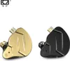 Two in-ear headphones, one gold and one black, are displayed side-by-side against a white background. Podgląd zdjęcia produktu