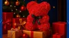 Rosenbär Teddybär aus Rosen 25 cm Geschenkbox Geschenkidee Produktbild-Vorschau 4