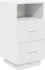 A white bedside table with two drawers and an open shelf. Náhled obrázku produktu
