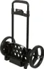 A black shopping trolley frame with wheels, shown from the front. Podgląd zdjęcia produktu