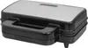 A black and silver waffle maker is shown from a slightly elevated side angle against a white background. Produktbild-Vorschau