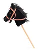 Steckenpferd Baron, schwarzes Pferd auf einem Stock mit Produktbild-Vorschau 1
