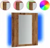 vidaXL Armadio a specchio LED effetto legno vecchio Anteprima dell’immagine prodotto 2