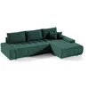 A green sectional sofa shown from a diagonal angle against a white background. Produktbild-Vorschau