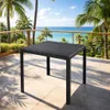 Holzimitat Gartentisch Outdoortisch Esstisch Aluminium schwarz 80x80cm Produktbild-Vorschau