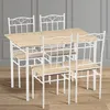 A dining set with a table and four chairs against a gray wall. Náhled obrázku produktu