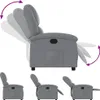 vidaXL Relaxsessel, hellgrauer Stoff Produktbild-Vorschau 4