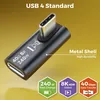 deleyCON USB-C Winkeladapter 90 Grad, 40Gbps, 240W, USB Produktbild-Vorschau 4