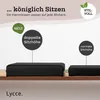 Klemmkissen Kunstleder Bankauflage schwarz Anteprima dell’immagine prodotto