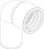 POLOPLAST POLO-KAL, Siphon-Anschlussknie, DN 40/40, 1 1/2", Produktbild-Vorschau 3