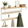 Relaxdays Wandgarderobe 3 in 1, 10 Haken, Kleiderstange, Produktbild-Vorschau 1
