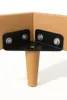 Sada 4 kusů kovových spojek postele 126x126x50 mm černá – Náhled obrázku produktu 7