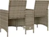 vidaXL Gartensofa 2-Sitzer mit Tisch und Kissen Grau Poly Produktbild-Vorschau 6