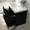 Waschtisch mit Unterschrank 60cm BOKAV Badmöbel Set Schwarz Produktbild-Vorschau 3