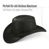 Herren Western Cowboy Rindsleder Hut JERO Größe S Schwarz Produktbild-Vorschau 2