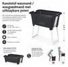 Waschekorb auf Fusen - Anthrazit - 38 l - 39 x 59 x 29 cm Produktbild-Vorschau 2