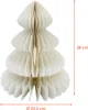 A white honeycomb paper Christmas tree decoration with dimensions indicated. Produktbild-Vorschau
