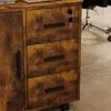 Tavolino in legno stile loft color caffè, allungabile, con Anteprima dell’immagine prodotto 3