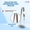 Pince à barbecue en acier inoxydable avec manche en bois - Voir les images du produit 4