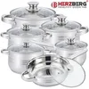 Batterie de cuisine Herzberg 12 pièces en acier inoxydable Voir les images du produit 3