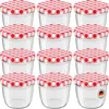 WELLGRO Einmachgläser 230ml – Schraubdeckel TO82 rot Produktbild-Vorschau 1