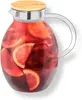 Wilmax Glaskaraffe mit Bambusdeckel 2400 ml | Karaffe für Produktbild-Vorschau 4