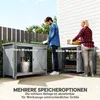Drevená záhradná skriňa Outsunny, prístrešok na náradie Náhľad obrázku produktu 4