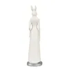 Clayre & Eef Figur Kaninchen 20 cm Weiß Polyresin Produktbild-Vorschau 3