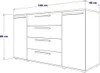 Marlux Meble Kommode R2 mit 2 Türen und 4 Schubladen 160 cm Produktbild-Vorschau 7