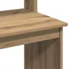 vidaXL Scrivania con ripiano in rovere Artisan 102x45x148cm Anteprima dell’immagine prodotto 6