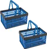 Novaliv Klappbox Blau 2er Set - 16L Faltkorb mit Henkeln - Produktbild-Vorschau 1