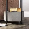 HOMCOM bijzettafel, salontafel met mand van stof, ronde Productafbeelding-voorbeeld 8
