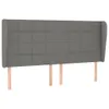 Kopfteil mit Ohren Dunkelgrau 183x23x118/128 cm Stoff Produktbild-Vorschau 1