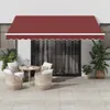The Living Store Markise Automatisch mit LED Weinrot Produktbild-Vorschau 2