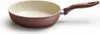 A ceramic frying pan with a brown exterior and a cream-colored interior, shown from a side angle on a white background. Náhled obrázku produktu