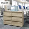 YUMEBLY | Komoda z 6 szufladami 100x33x71cm - duża komoda Podgląd zdjęcia produktu 6