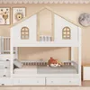 Letto a castello Sweiko, letto per bambini, con sponda di Anteprima dell’immagine prodotto 19
