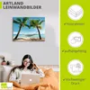 ARTland Leinwandbild Palmenstrand Karibik mit Hängematte Produktbild-Vorschau 3