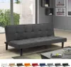 A modern living room with a gray sofa bed. Voir les images du produit