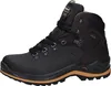 A single black and brown hiking boot is shown against a white background. Produktbild-Vorschau