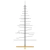 vidaXL Weihnachtsbaum Metall mit Holzständer Schwarz 150 cm Produktbild-Vorschau 4