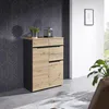 home24 Kommode - Eiche Artisan Nachbildung / Graphit - 80 Produktbild-Vorschau 2