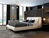 Doppelbett Betten Design Bett Leder Polster Schlafzimmer Produktbild-Vorschau 6