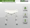 Duschhocker Höhenverstellbar 39-52cm Alu Anti-Rutsch Produktbild-Vorschau 1
